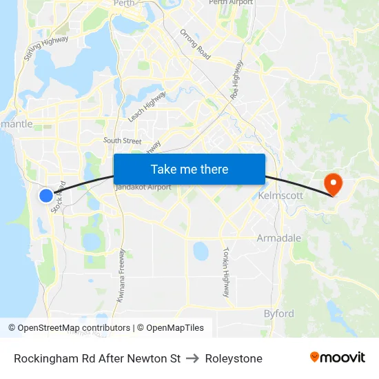 Rockingham Rd After Newton St to Roleystone map