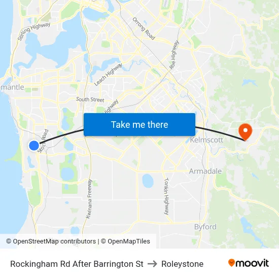 Rockingham Rd After Barrington St to Roleystone map