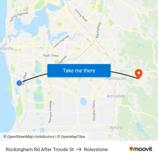 Rockingham Rd After Troode St to Roleystone map