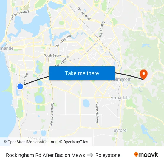 Rockingham Rd After Bacich Mews to Roleystone map