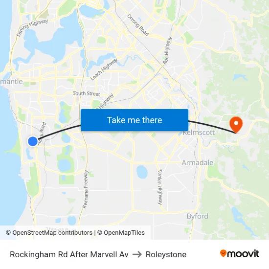 Rockingham Rd After Marvell Av to Roleystone map
