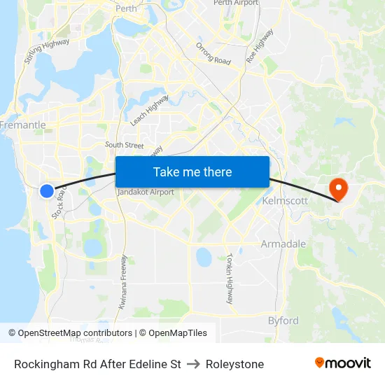 Rockingham Rd After Edeline St to Roleystone map