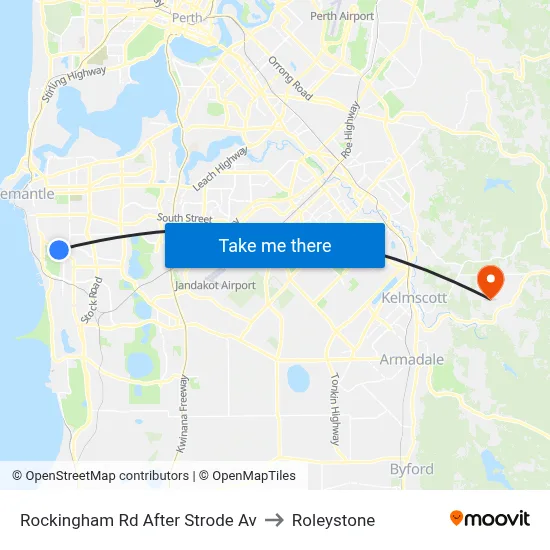Rockingham Rd After Strode Av to Roleystone map