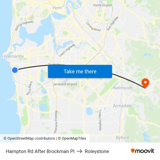 Hampton Rd After Brockman Pl to Roleystone map