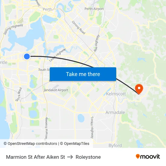 Marmion St After Aiken St to Roleystone map