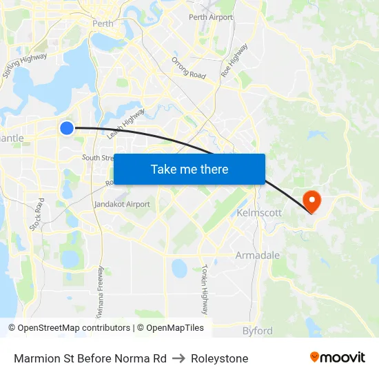 Marmion St Before Norma Rd to Roleystone map