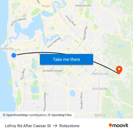 Lefroy Rd After Caesar St to Roleystone map