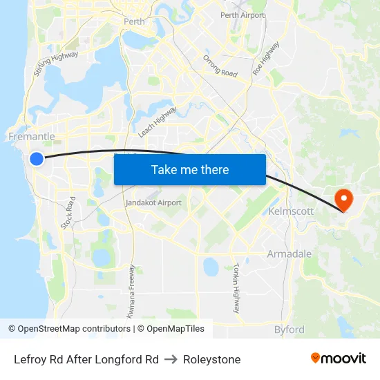 Lefroy Rd After Longford Rd to Roleystone map