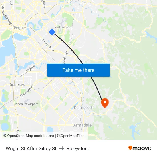 Wright St After Gilroy St to Roleystone map