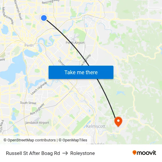 Russell St After Boag Rd to Roleystone map