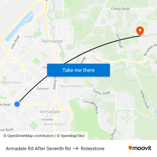 Armadale Rd After Seventh Rd to Roleystone map