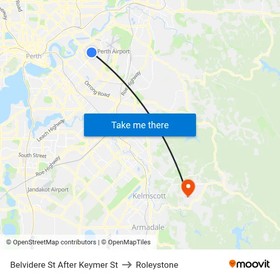 Belvidere St After Keymer St to Roleystone map