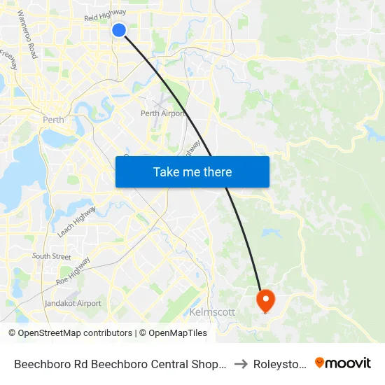 Beechboro Rd Beechboro Central Shop Ctr to Roleystone map