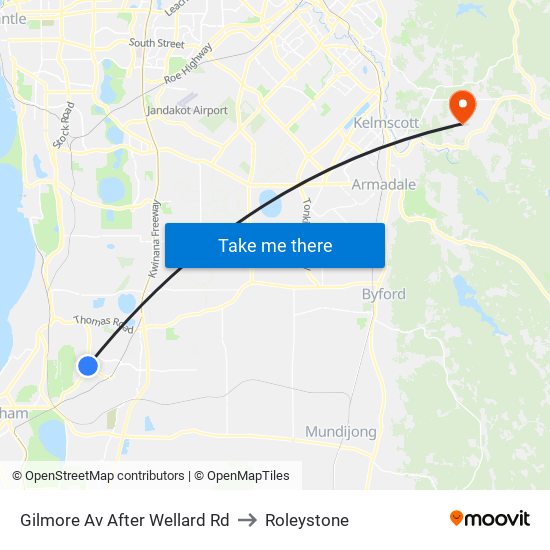 Gilmore Av After Wellard Rd to Roleystone map