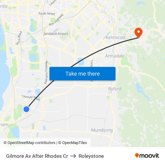 Gilmore Av After Rhodes Cr to Roleystone map