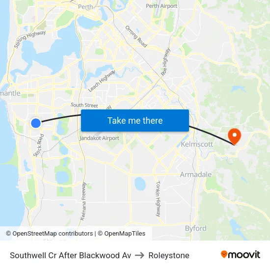 Southwell Cr After Blackwood Av to Roleystone map