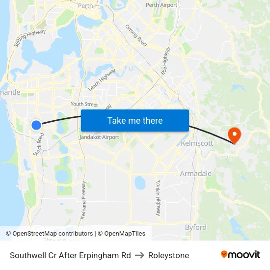 Southwell Cr After Erpingham Rd to Roleystone map
