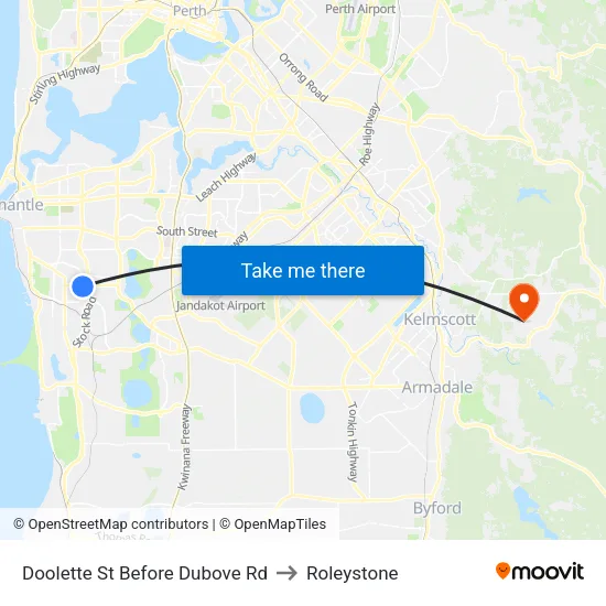 Doolette St Before Dubove Rd to Roleystone map