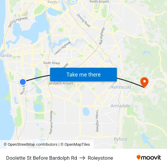 Doolette St Before Bardolph Rd to Roleystone map