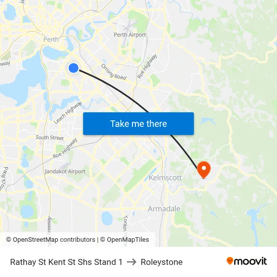 Rathay St Kent St Shs Stand 1 to Roleystone map