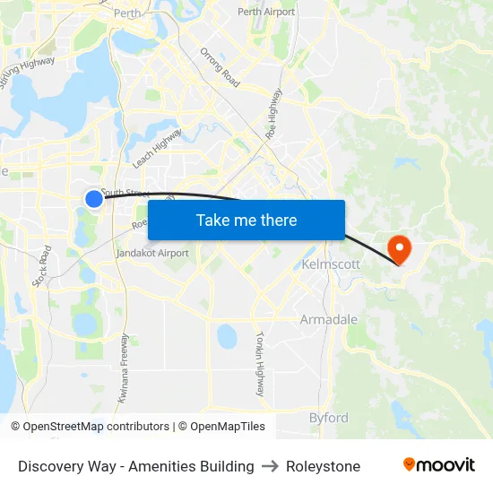 Discovery Way - Amenities Building to Roleystone map