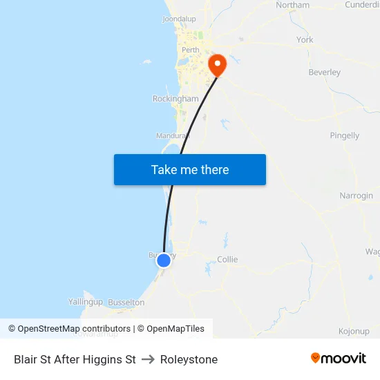 Blair St After Higgins St to Roleystone map