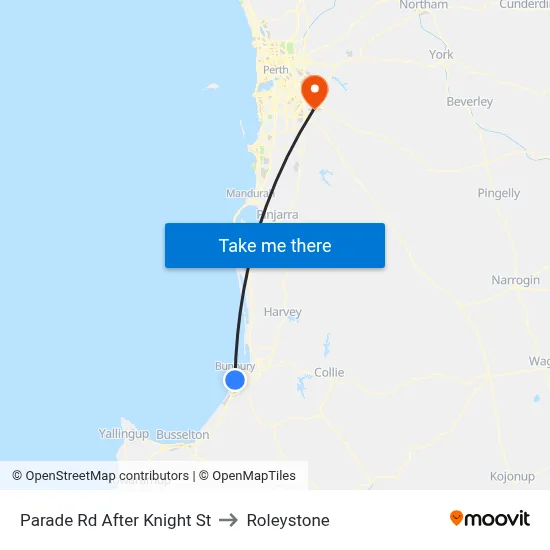 Parade Rd After Knight St to Roleystone map