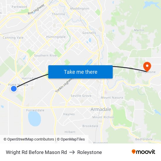 Wright Rd Before Mason Rd to Roleystone map