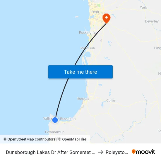 Dunsborough Lakes Dr After Somerset Rd to Roleystone map
