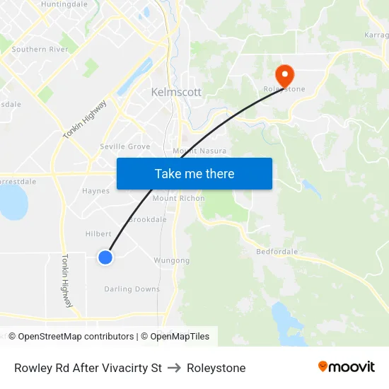 Rowley Rd After Vivacirty St to Roleystone map