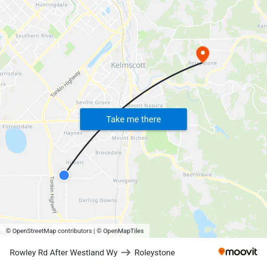 Rowley Rd After Westland Wy to Roleystone map