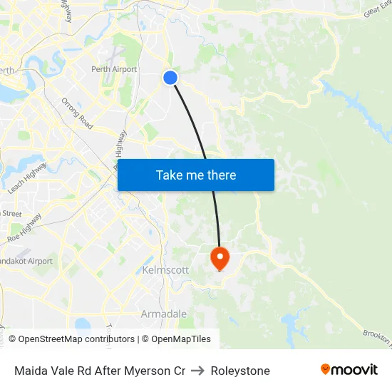 Maida Vale Rd After Myerson Cr to Roleystone map
