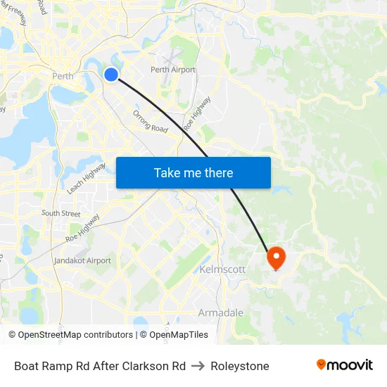 Boat Ramp Rd After Clarkson Rd to Roleystone map
