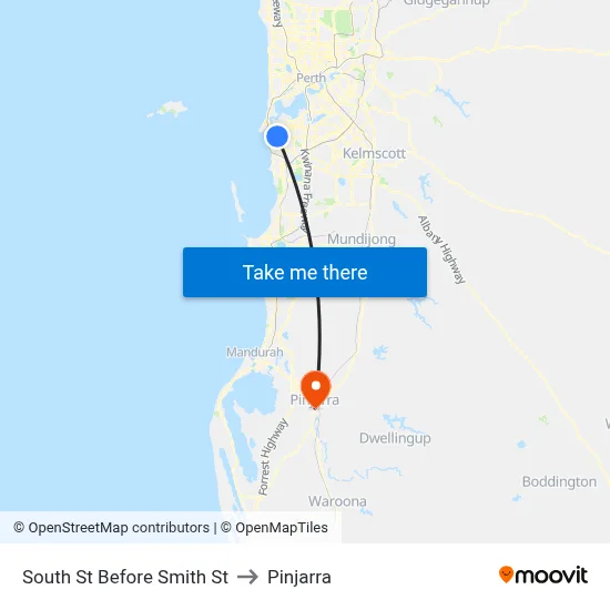 South St Before Smith St to Pinjarra map