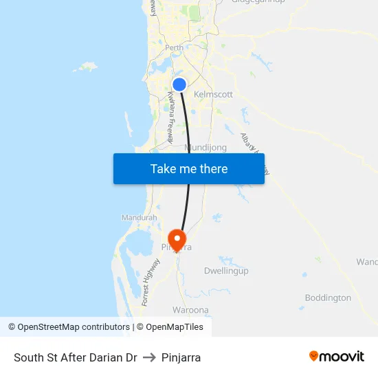 South St After Darian Dr to Pinjarra map