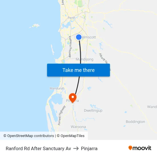 Ranford Rd After Sanctuary Av to Pinjarra map