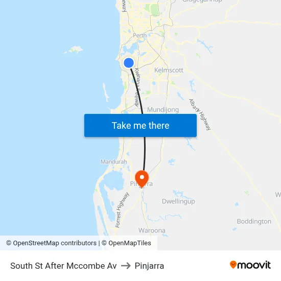 South St After Mccombe Av to Pinjarra map