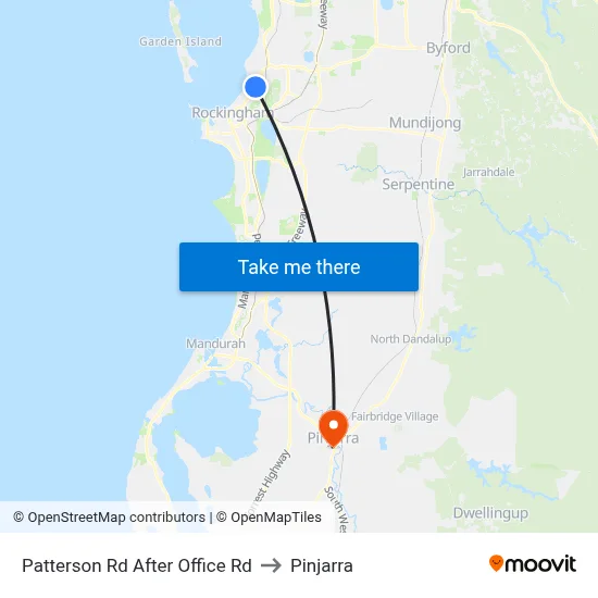 Patterson Rd After Office Rd to Pinjarra map