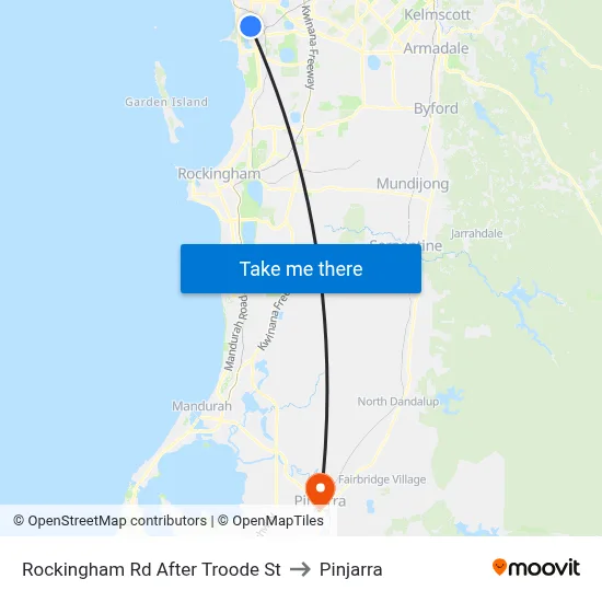 Rockingham Rd After Troode St to Pinjarra map