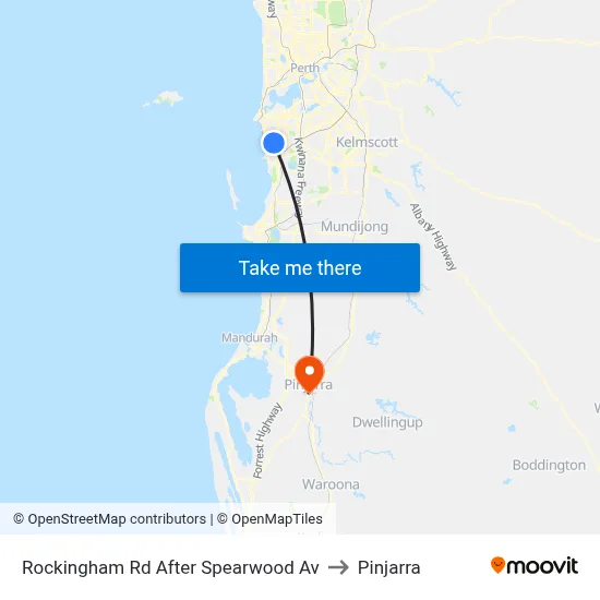 Rockingham Rd After Spearwood Av to Pinjarra map
