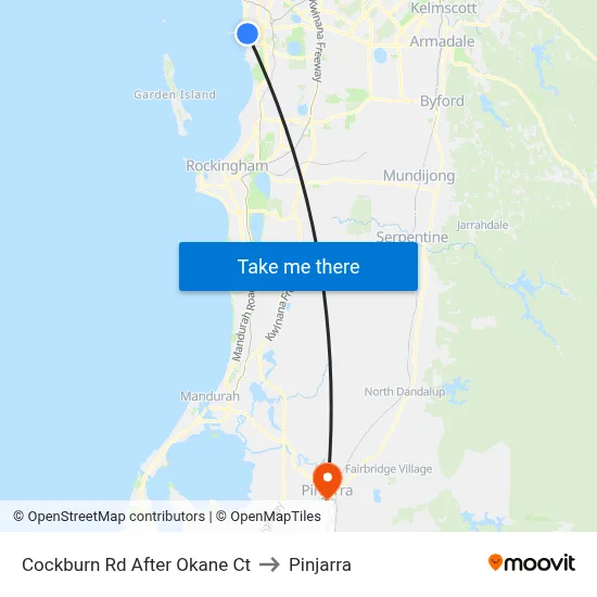Cockburn Rd After Okane Ct to Pinjarra map