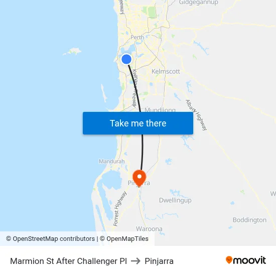 Marmion St After Challenger Pl to Pinjarra map