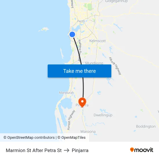 Marmion St After Petra St to Pinjarra map