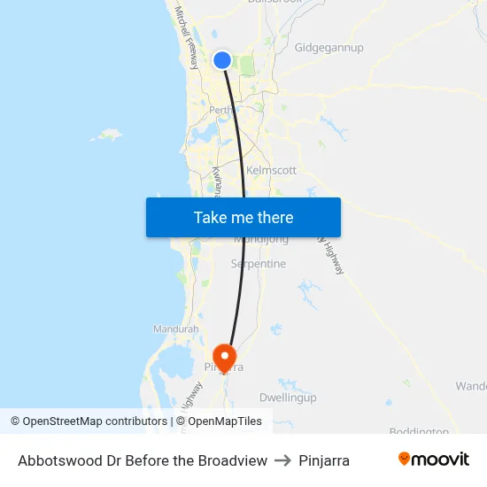 Abbotswood Dr Before the Broadview to Pinjarra map