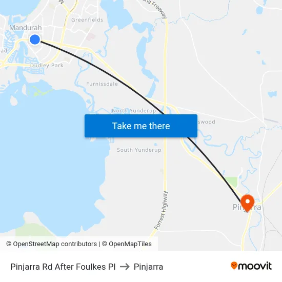 Pinjarra Rd After Foulkes Pl to Pinjarra map