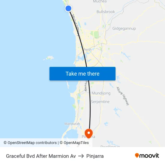 Graceful Bvd After Marmion Av to Pinjarra map