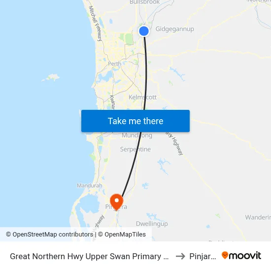 Great Northern Hwy Upper Swan Primary S1 to Pinjarra map