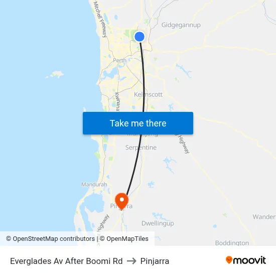 Everglades Av After Boomi Rd to Pinjarra map