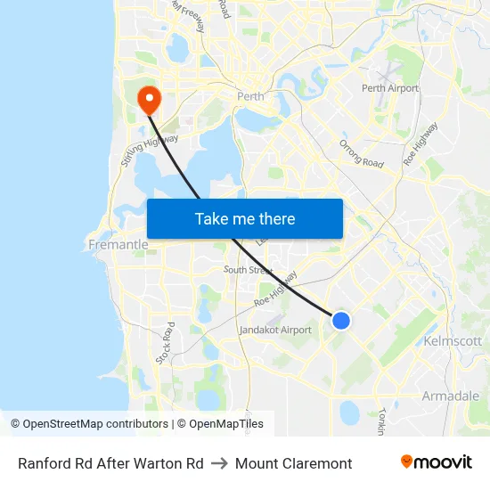 Ranford Rd After Warton Rd to Mount Claremont map