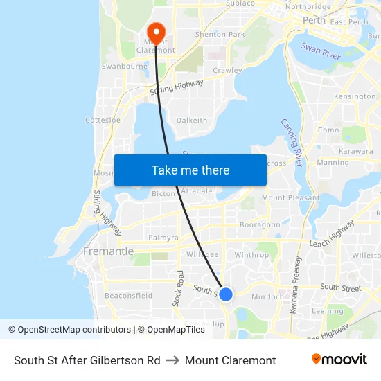 South St After Gilbertson Rd to Mount Claremont map
